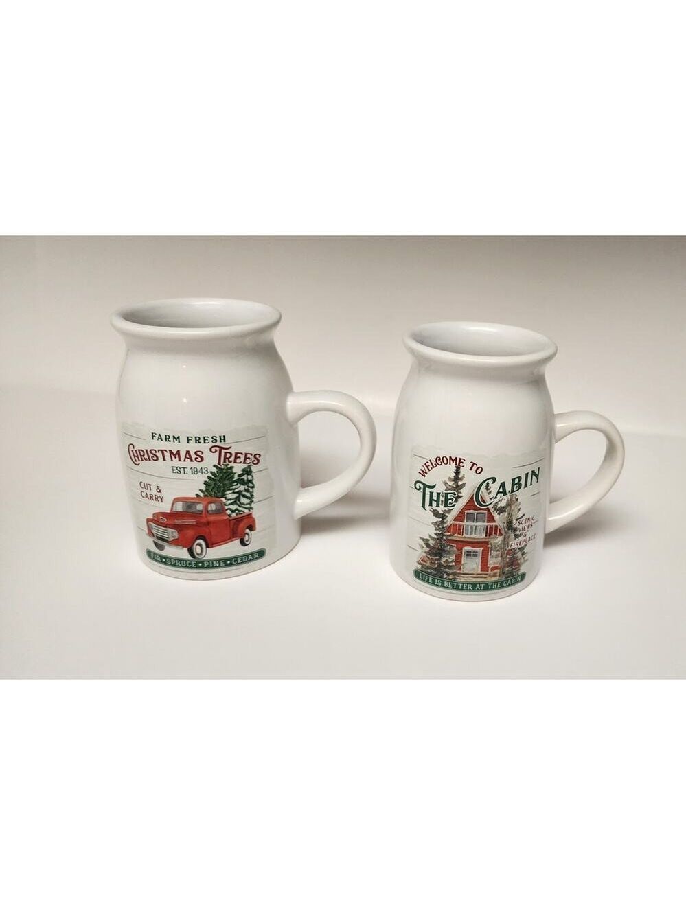 ANASTASIA SWEETS WINTER "CHRISTMAS TREE/ WELCOME TO THE CABIN"  MUG SET